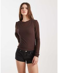 Cotton On - Micro Low Rise Denim Mini Skirt - Lyst