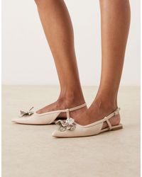 ASOS - Lore Flower Slingback Ballet - Lyst