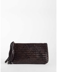 Mango - Geflochtene tasche aus 100 % leder - Lyst