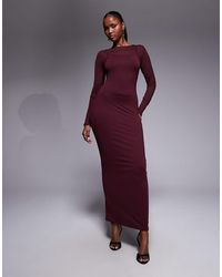 ASOS - Long Sleeve Double Layer Maxi Dress - Lyst