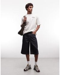 ASOS - Longer Length Denim Jorts - Lyst