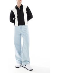 Another Influence - Jeans A Fondo Ampio Lavaggio Candeggiato - Lyst