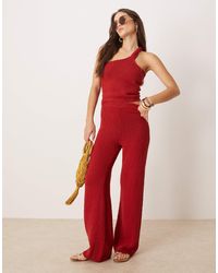 ASOS - – hose aus genopptem strickstoff - Lyst