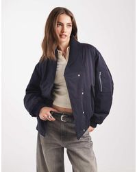 ASOS - Knitted Collar Bomber Jacket - Lyst
