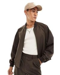 ASOS - Smart Co-Ord Bomber Jacket With Pocket Detailing - Lyst