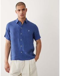 Polo Ralph Lauren - Icon Logo Short Sleeve Linen Shirt - Lyst