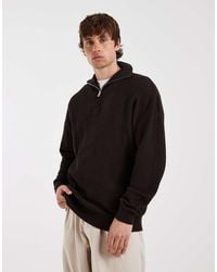 Redefined Rebel - Knitted Quarter Zip Sweatshirt - Lyst