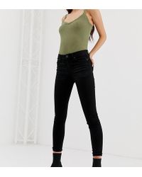 Stradivarius Jean skinny taille haute - Noir