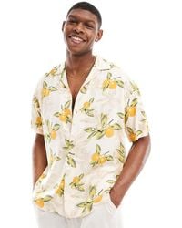 Jack & Jones - Camicia Con Stampa Di Limoni E Rever - Lyst