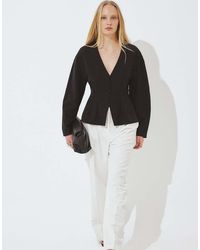 NA-KD - Tailored Fitted Button Front Blouse - Lyst