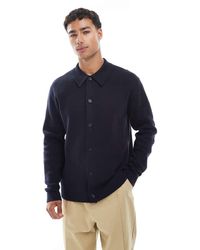 Jack & Jones - Premium Knitted Cardigan With Collar - Lyst