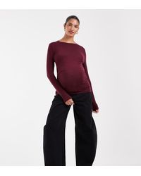 ASOS - Asos Design Maternity High Waisted Barrel Leg Jeans - Lyst