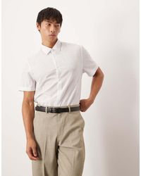 ASOS - Formal Linen Blend Regular Shirt - Lyst