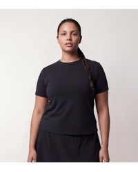 4505 - Curve Fitted Cotton Blend Everyday T-shirt With Quick Dry Finish - Lyst