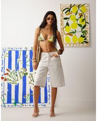 TOPSHOP - Lisbon Lemon Triangle Bikini Top - Lyst