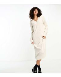 ONLY - Knitted V Neck Maxi Dress - Lyst