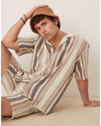 SELECTED - 100% Cotton Co-ord Textured Stripe Shirt - Lyst