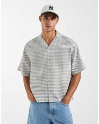 ASOS - Boxy Oversized Revere Textured Shirt - Lyst
