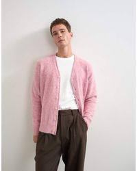 TOPMAN - Classic Fit Brushed Knitted Cardigan - Lyst