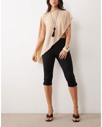 ASOS - Ponte Capri Trousers With Side Split Detail - Lyst
