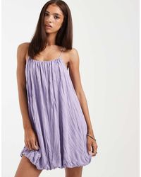 ASOS - Crinkle Bubble Hem Mini Dress - Lyst
