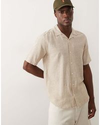 Only & Sons - Short Sleeve Linen Mix Textured Shirt - Lyst