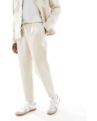 ASOS - Tapered Fit Fixed Hem joggers With Pleats - Lyst