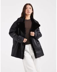 ASOS - Oversized Bonded Borg Flight Jacket - Lyst