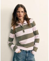 Pull&Bear - Langarm-polohemd mit streifen - Lyst