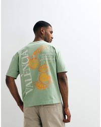 Hollister - Recht T-Shirt Met Valencia-Print Op De Achterkant - Lyst