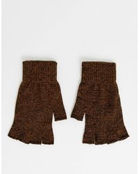ASOS Guanti senza dita tabacco mélange - Marrone