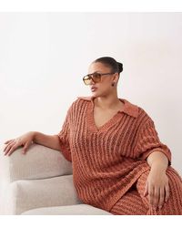 ARRANGE - Curve Crochet Collared Top Co Ord - Lyst