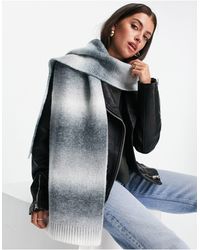 ASOS Wool Mix Tonal Scarf - Grey
