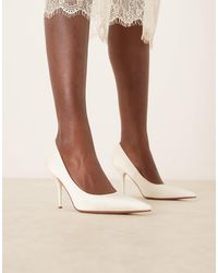 ASOS - Wide fit – perth – spitze satin-pumps - Lyst