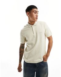 Calvin Klein - Textured Two Tone Polo Shirt - Lyst