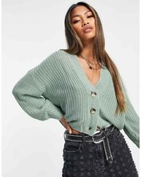 ONLY - Ribbed Knitted Cardigan - Lyst