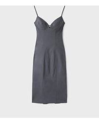 Stradivarius - Bengaline Midi Dress With Straps - Lyst