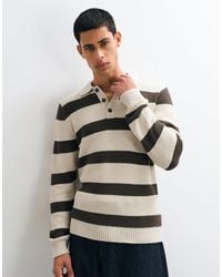 Blend - Gestrickter rugby-pullover mit streifen - Lyst
