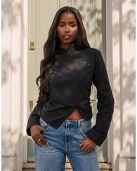 ASOS - Mandarin Collar Cinch Fitted Shirt - Lyst