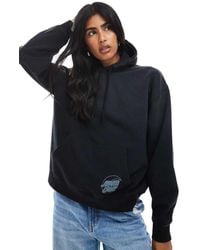 Santa Cruz - Sudadera De Corte Cuadrado Con Capucha Y Estampado En La Espalda De Felpa Cepillada De - Lyst