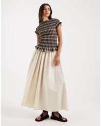 ASOS - Volume Detail Midi Skirt - Lyst