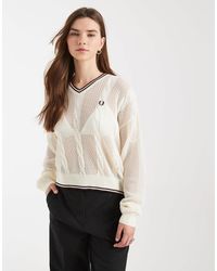 Fred Perry - – netzstoff-pullover - Lyst