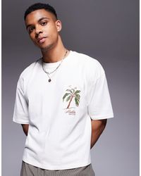 ASOS - Boxy Oversized T-shirt With Palm Tree Graphic - Lyst