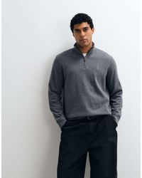 Polo Ralph Lauren - Icon Logo Estate Rib Quarter Zip Sweatshirt - Lyst