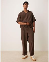 ASOS - Relaxed Tapered Plisse jogger With Pleats - Lyst