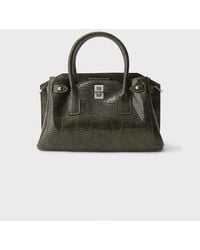 Stradivarius - Suede Crossbody Tote Bag With Clasp - Lyst