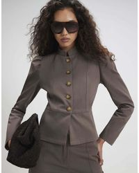 River Island - Stand Up Collar Drummer Jacket - Lyst