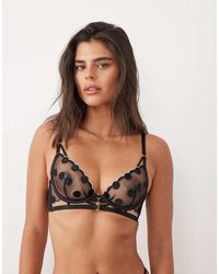 Ann Summers - Sweetest Spot Embroidery Non Padded Plunge Bra With Scalloped Edge Detail - Lyst