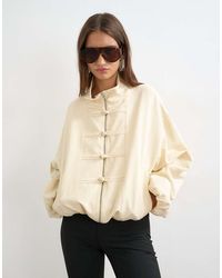 TOPSHOP - Bomber Mandarin Collar Jacket - Lyst