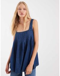 Free People - Katie Denim Tunic - Lyst
